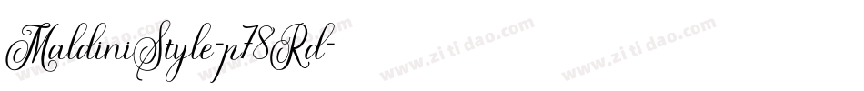 MaldiniStyle-p78Rd字体转换