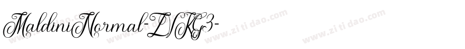 MaldiniNormal-ZVKG3字体转换