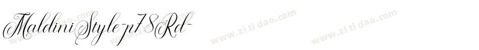 MaldiniStyle-p78Rd字体转换