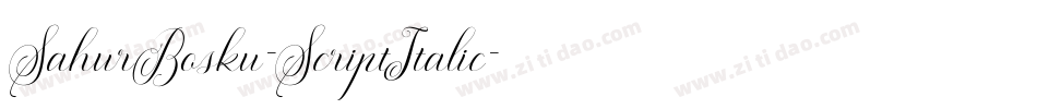 SahurBosku-ScriptItalic字体转换