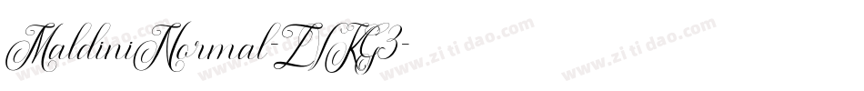 MaldiniNormal-ZVKG3字体转换