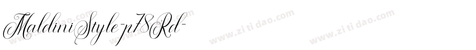 MaldiniStyle-p78Rd字体转换