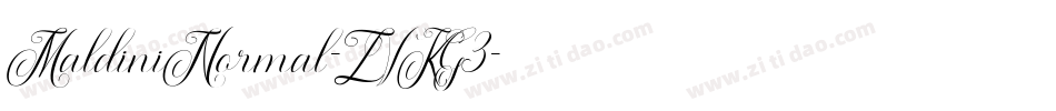 MaldiniNormal-ZVKG3字体转换
