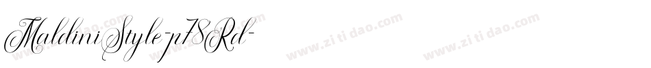 MaldiniStyle-p78Rd字体转换
