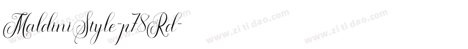 MaldiniStyle-p78Rd字体转换