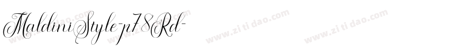 MaldiniStyle-p78Rd字体转换