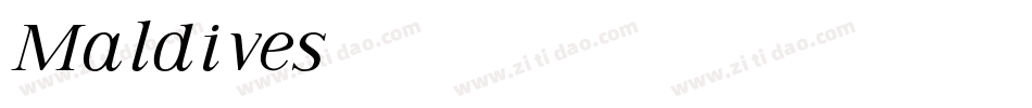 Maldives字体转换
