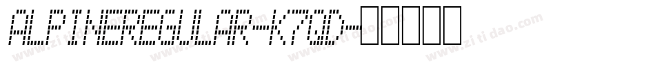 AlpineRegular-K7qD字体转换