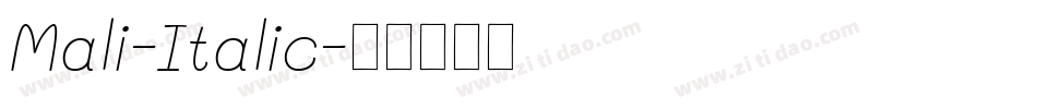 Mali-Italic字体转换
