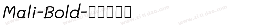 Mali-Bold字体转换