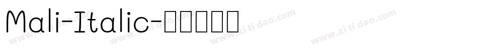 Mali-Italic字体转换