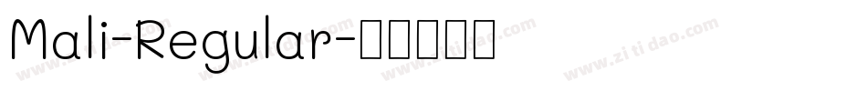 Mali-Regular字体转换