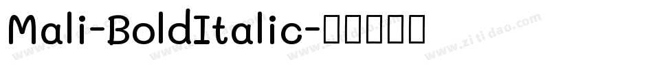 Mali-BoldItalic字体转换
