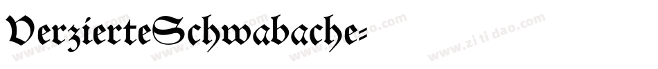 VerzierteSchwabache字体转换