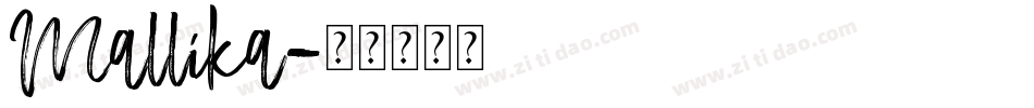 Mallika字体转换
