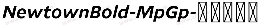 NewtownBold-MpGp字体转换