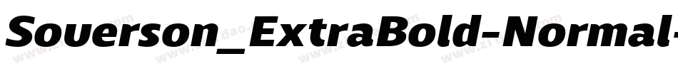 Souerson_ExtraBold-Normal字体转换
