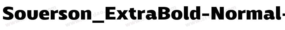Souerson_ExtraBold-Normal字体转换