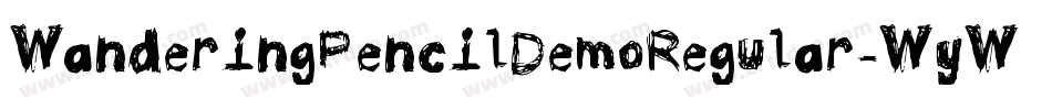 WanderingPencilDemoRegular-WyWJO字体转换