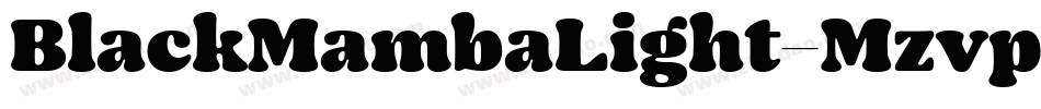 BlackMambaLight-Mzvp字体转换