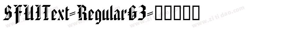 SFUIText-RegularG3字体转换