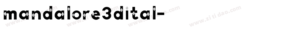 mandalore3dital字体转换