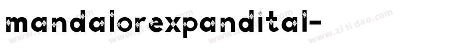 mandalorexpandital字体转换