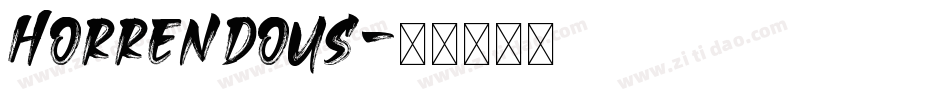 Horrendous字体转换