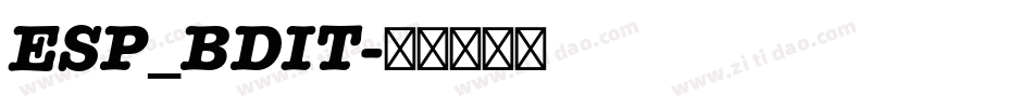 ESP_BDIT字体转换