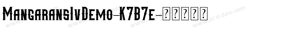 MangaransIvDemo-K7B7e字体转换