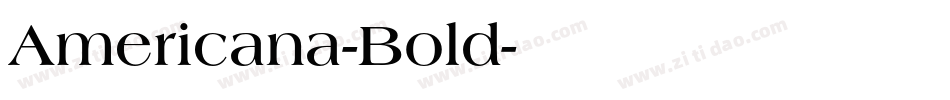 Americana-Bold字体转换