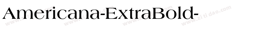 Americana-ExtraBold字体转换