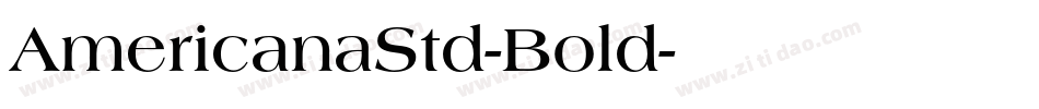 AmericanaStd-Bold字体转换