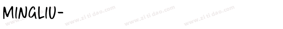 mingliu字体转换