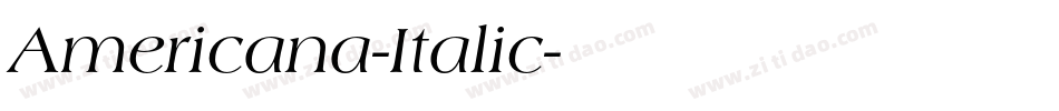 Americana-Italic字体转换