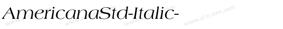 AmericanaStd-Italic字体转换