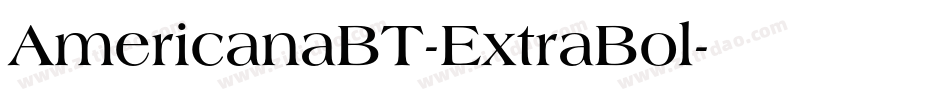 AmericanaBT-ExtraBol字体转换