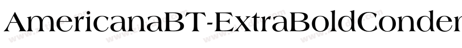 AmericanaBT-ExtraBoldCondensed字体转换