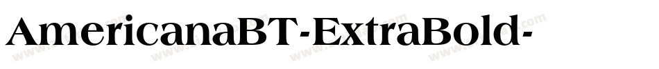 AmericanaBT-ExtraBold字体转换