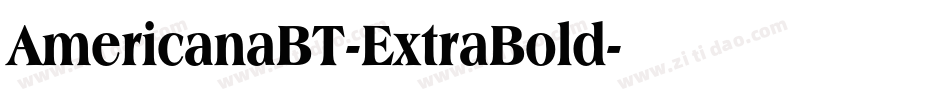 AmericanaBT-ExtraBold字体转换