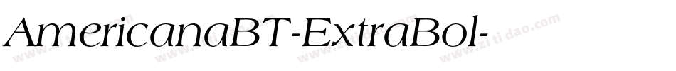AmericanaBT-ExtraBol字体转换