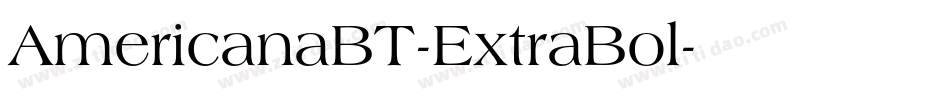 AmericanaBT-ExtraBol字体转换
