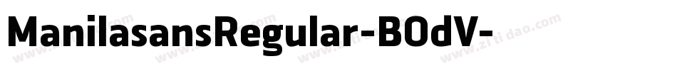 ManilasansRegular-BOdV字体转换