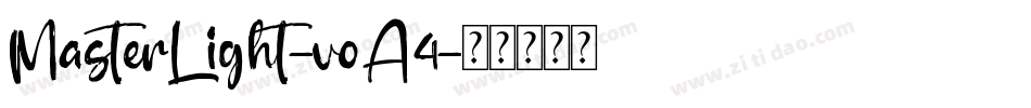 MasterLight-voA4字体转换