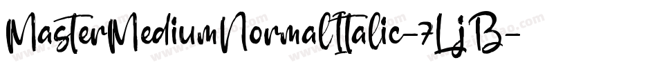 MasterMediumNormalItalic-7LjB字体转换