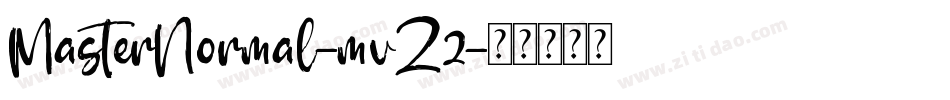 MasterNormal-mvZ2字体转换