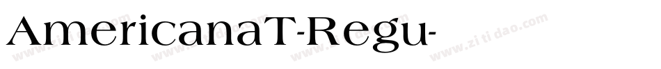 AmericanaT-Regu字体转换