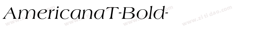 AmericanaT-Bold字体转换