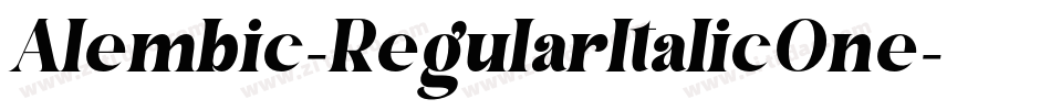 Alembic-RegularItalicOne字体转换