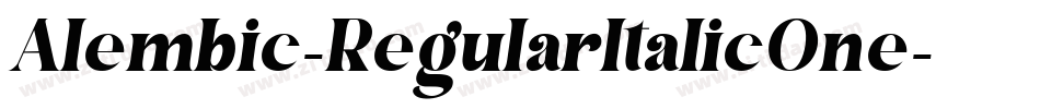 Alembic-RegularItalicOne字体转换